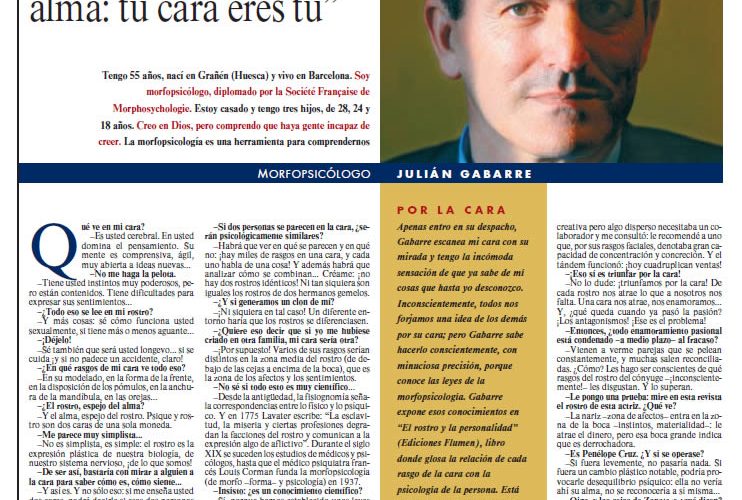 La Contra de La Vanguardia - Tu cara expresa tu alma: tu cara eres tú